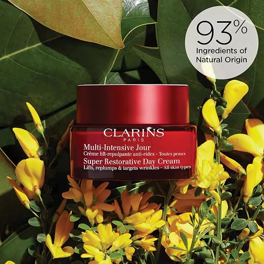 CLARINS Super Restorative Day Cream ingredient or formula highlight image for luxury anti-aging skincare and hydration