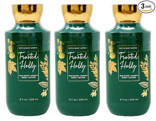 FROSTED HOLLY Bath & Body Works Body Lotion 3 Pack