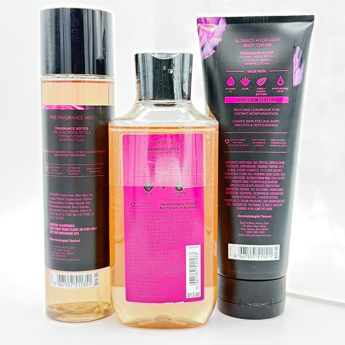 WHIPPED ROSE & VANILLA Bath & Body Works 3 Steps alternate view 3