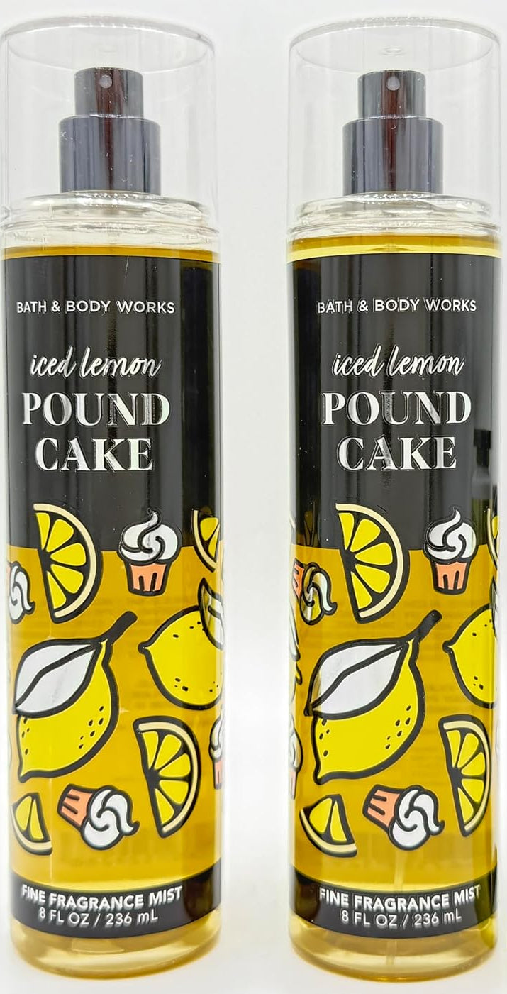 ICED LEMON POUND CAKE Bath & Body Works 3 Piece Body Care Set