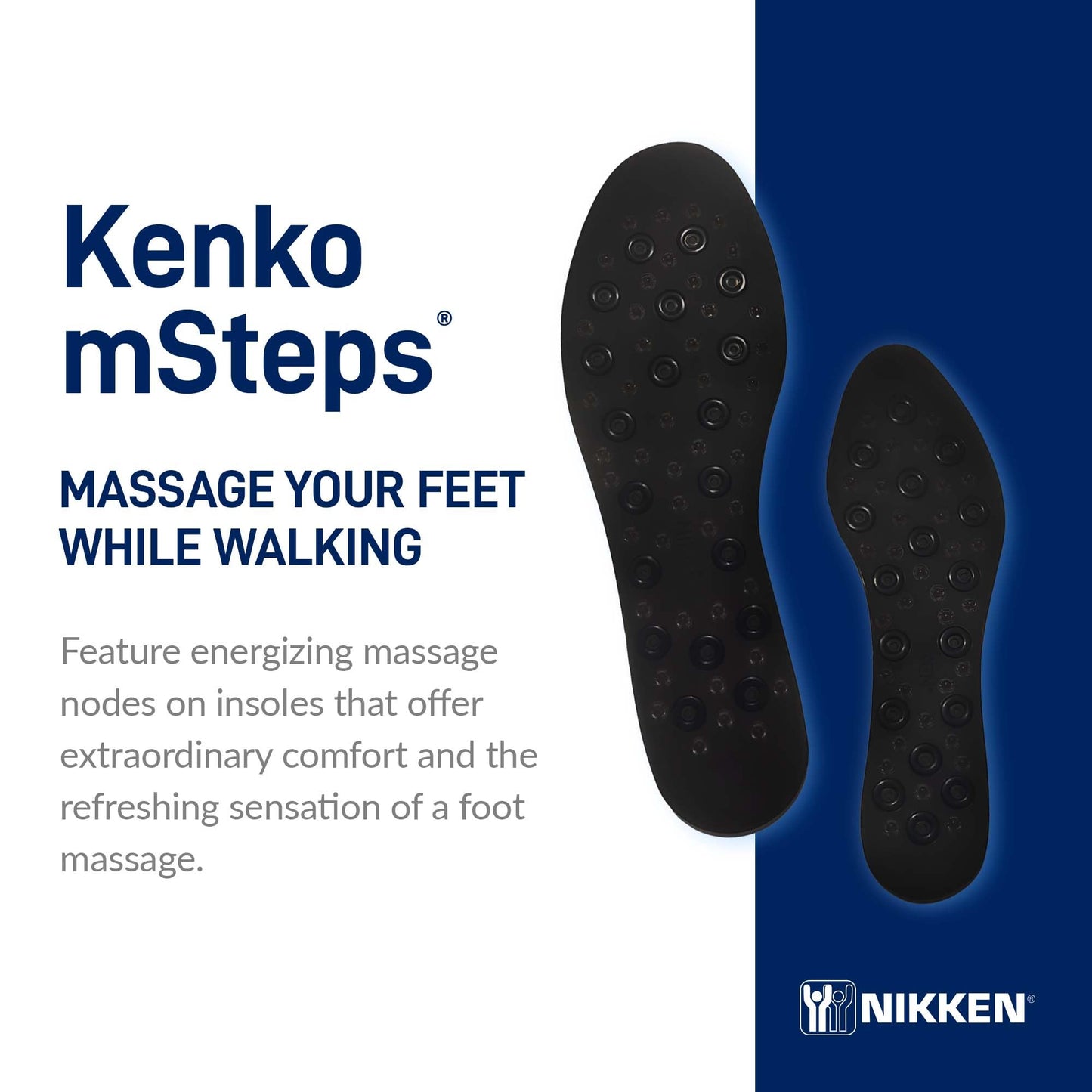 Nikken Kenko mSteps - Insoles 20213 - Women’s Shoe Sizes 5-9, Pair, Cut-to-Fit Design with Magnetic Technology