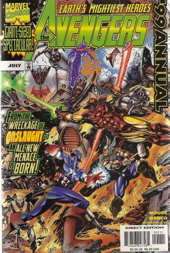 Front cover of The Avengers Annual, published by Marvel Comics, 1999, mint condition ungraded collectible comic book