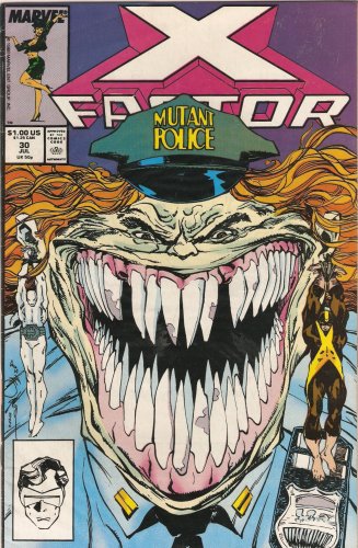 Front cover of X-Factor #30 — Mutant Police, published by Marvel Comics, 1988, mint condition ungraded collectible comic book