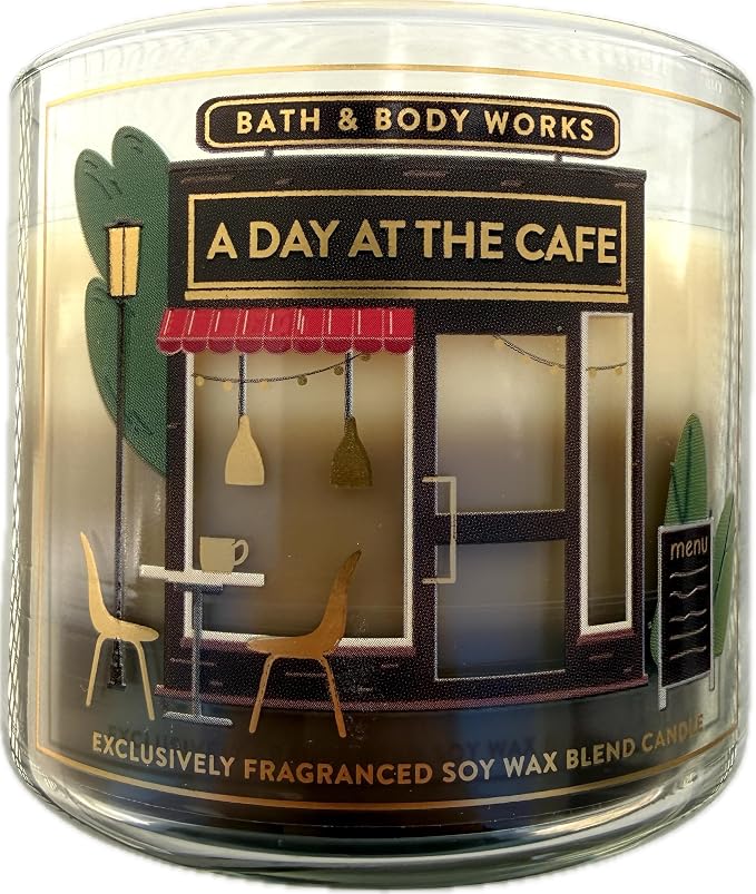 A DAY AT THE CAFÉ Bath & Body Works 3 Wick Candle