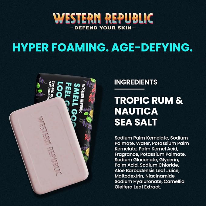 Western Republic Tropic Rum & Nautical Sea Salt Soap 2-Pack - product image 2