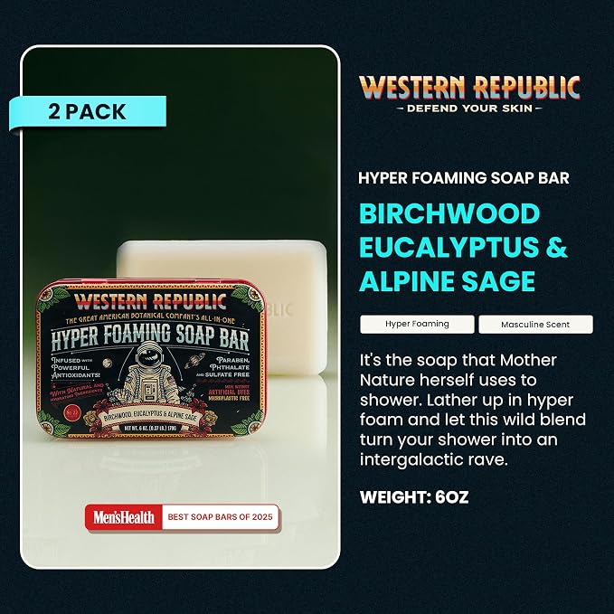 Western Republic Birchwood, Eucalyptus & Sage Soap 2-Pack - product image 3