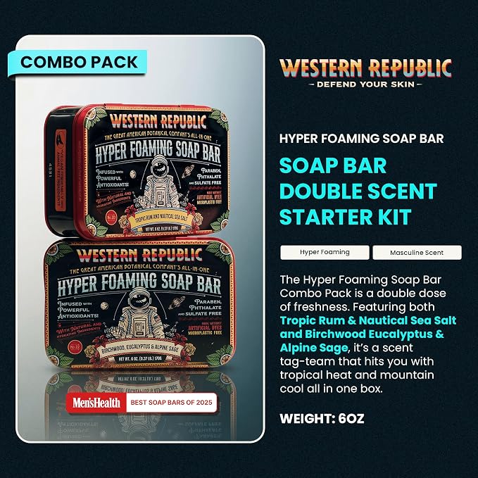 Western Republic Double Scent Men’s Soap Bar 2-Pack - product image 3