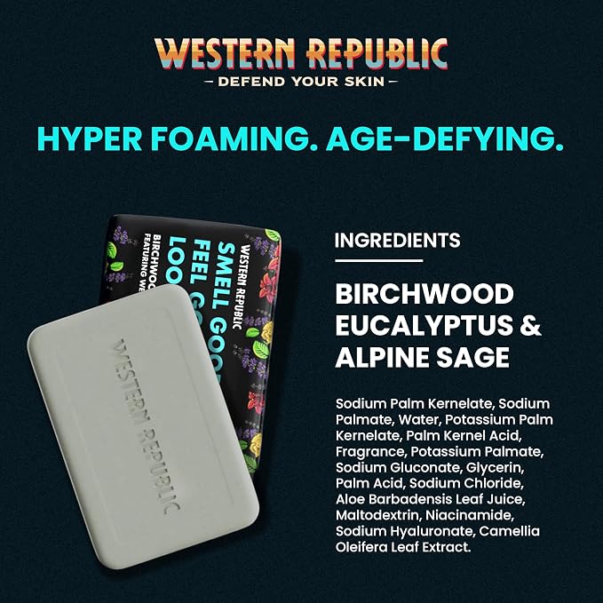 Western Republic Birchwood, Eucalyptus & Sage Soap 2-Pack - product image 2