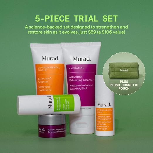 Murad Core Essentials 5-Piece Trial Kit - texture and packaging detail for Murad face cleanser