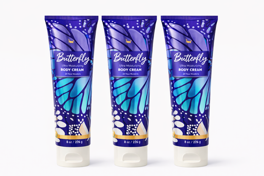 Butterfly Body Cream 8 Oz / 226 G (Pack Of 3) | Ultra Moisturizing