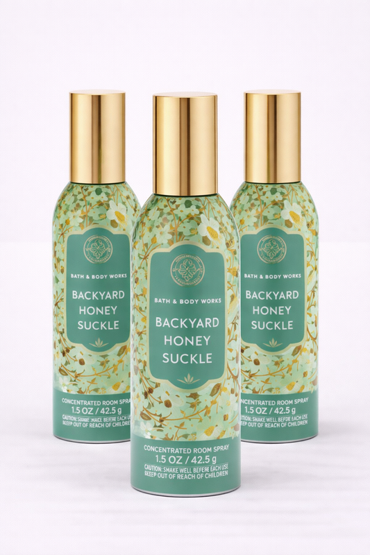 Backyard Honeysuckle Room Spray 3 Pack | Home Fragrance 1.5 Oz / 42.5 G