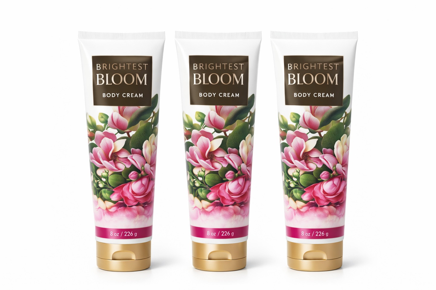 BRIGHTEST BLOOM Body Cream 8 oz (Pack of 3) | Ultra Moisturizing