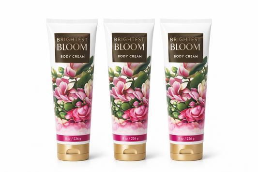BRIGHTEST BLOOM Body Cream 8 oz (Pack of 3) | Ultra Moisturizing