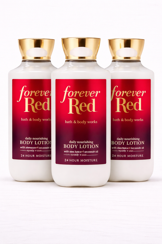 FOREVER RED BODY LOTION 8 OZ 236 ML PACK OF 3 Bath & Body Works Body Lotion 3-Pack – 8 oz Each | My Wrinkles Gone