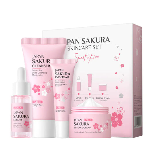 Sakura glow skincare routine set for hydration and radiant skin