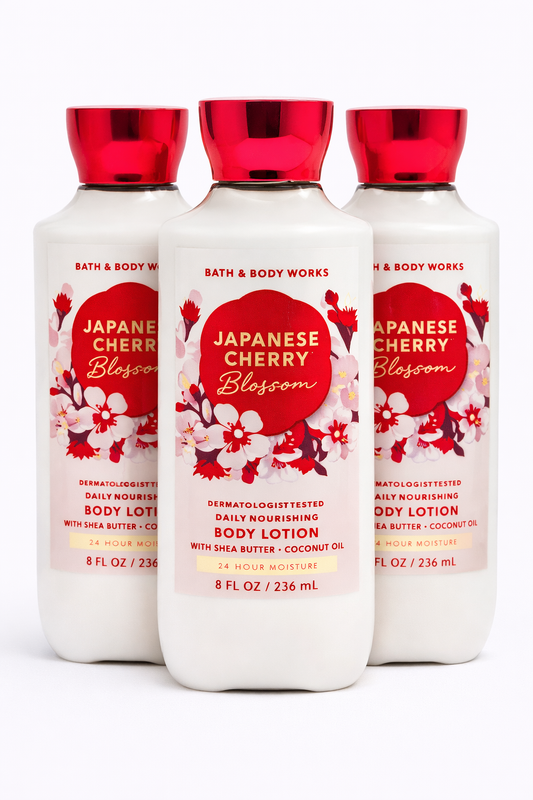 JAPANESE CHERRY BLOSSOM BODY LOTION 8 OZ 236 ML PACK OF 3 Bath & Body Works Body Lotion 3-Pack – 8 oz Each | My Wrinkles Gone