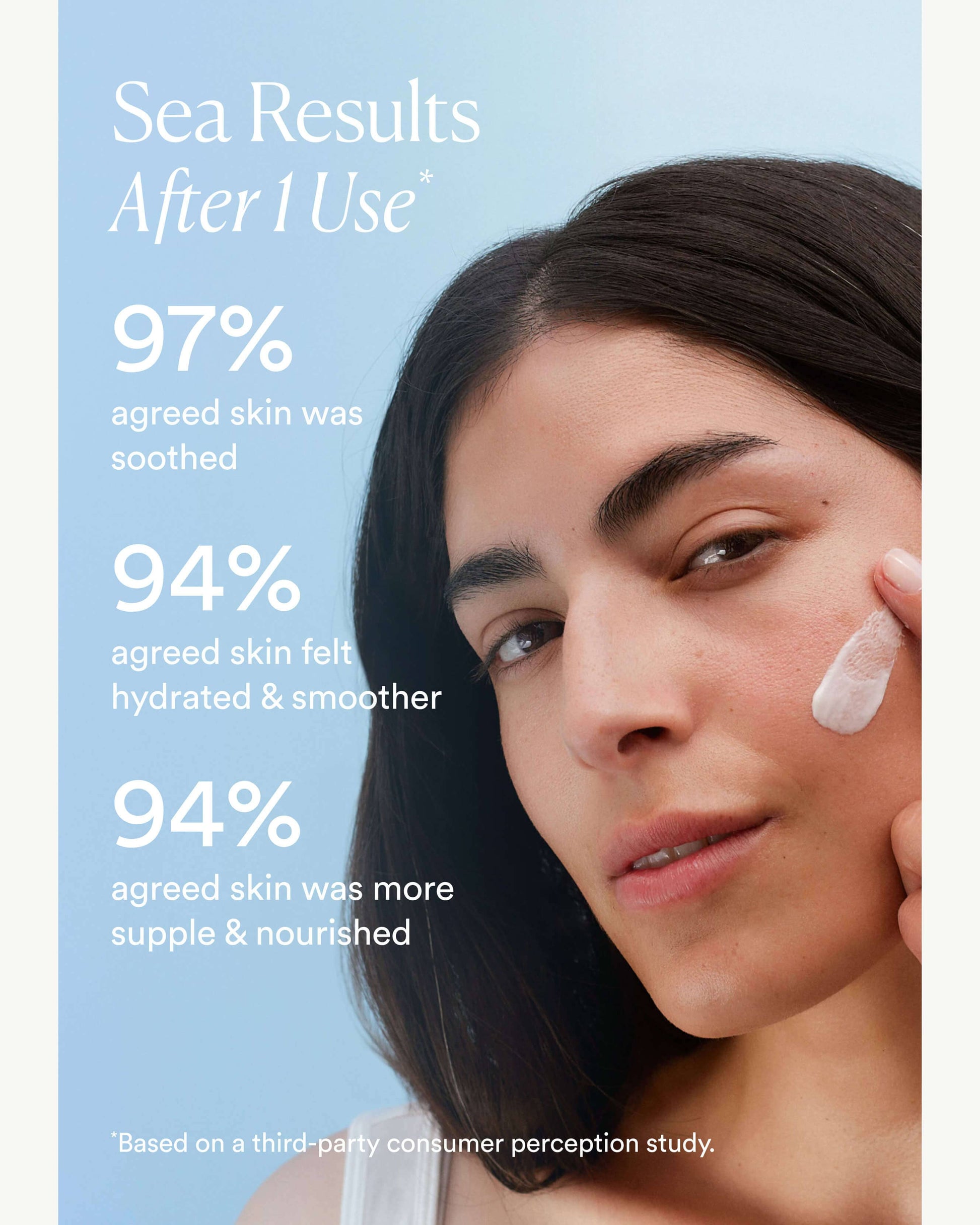 OSEA Atmosphere Protection Cream clinical results or before and after visual for OSEA clean beauty shoppers at My Wrinkles Gone