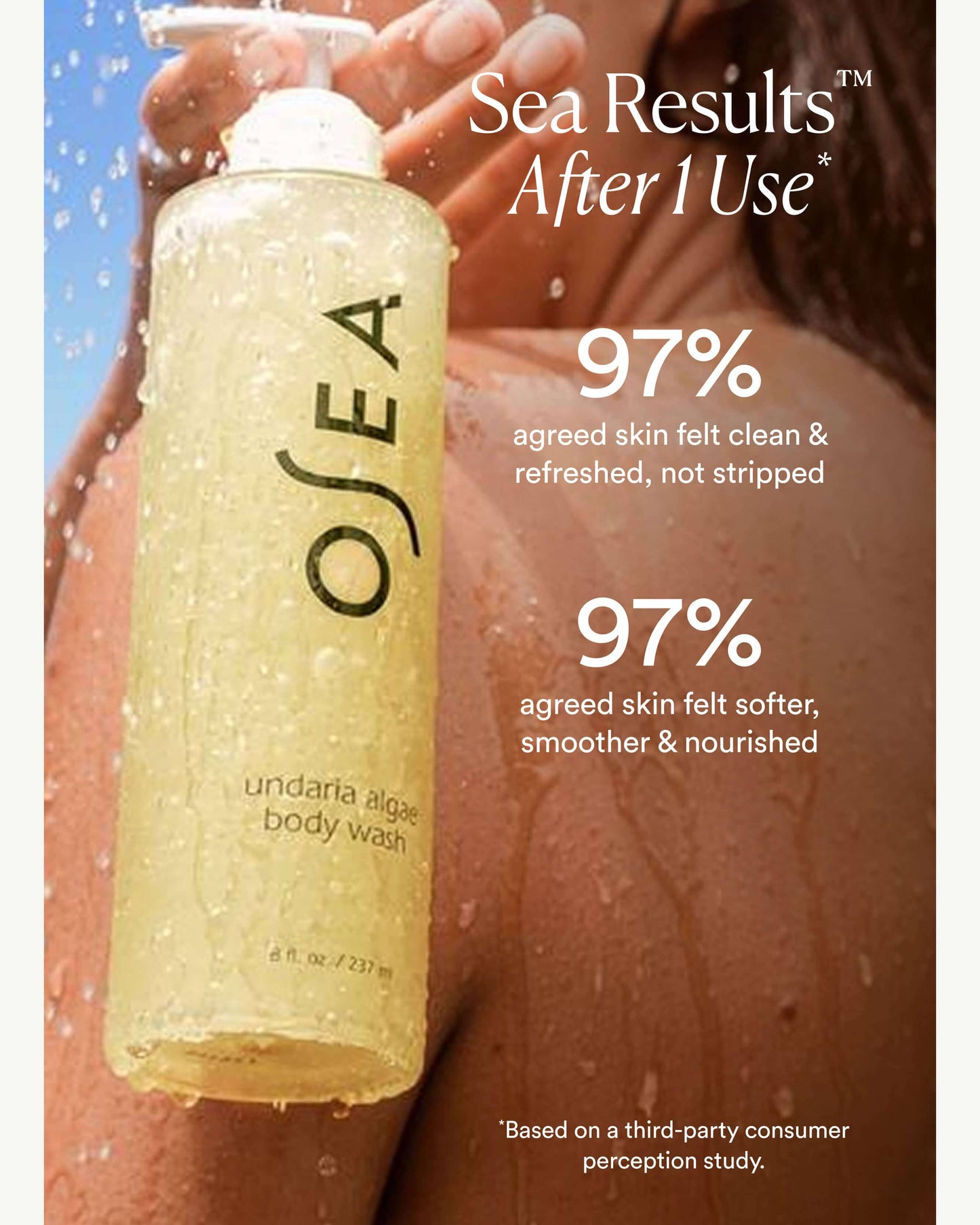 OSEA Undaria Algae Body Wash benefits and routine image for OSEA clean beauty shoppers at My Wrinkles Gone