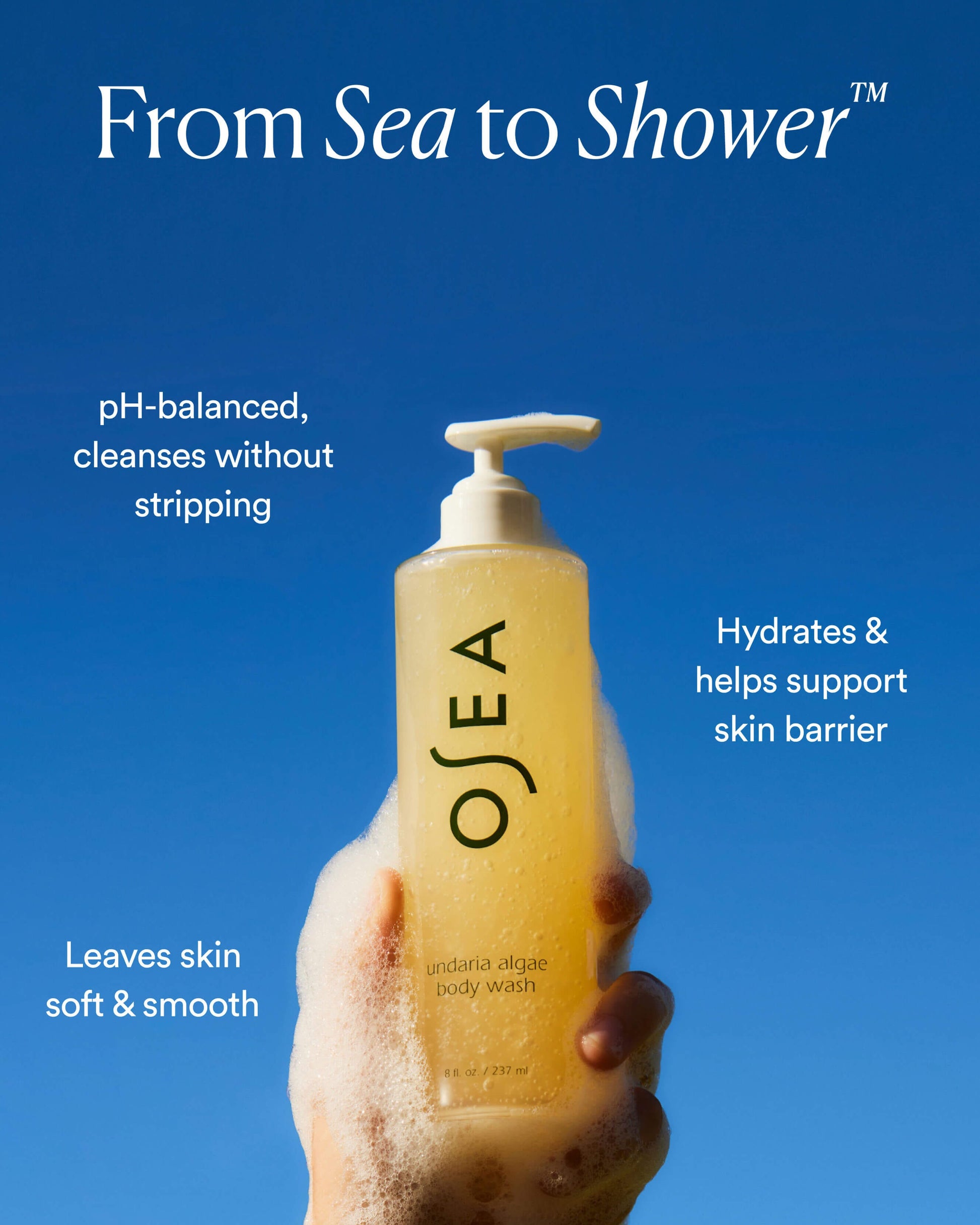 OSEA Undaria Algae Body Wash ingredients or lifestyle product image for OSEA clean beauty shoppers at My Wrinkles Gone