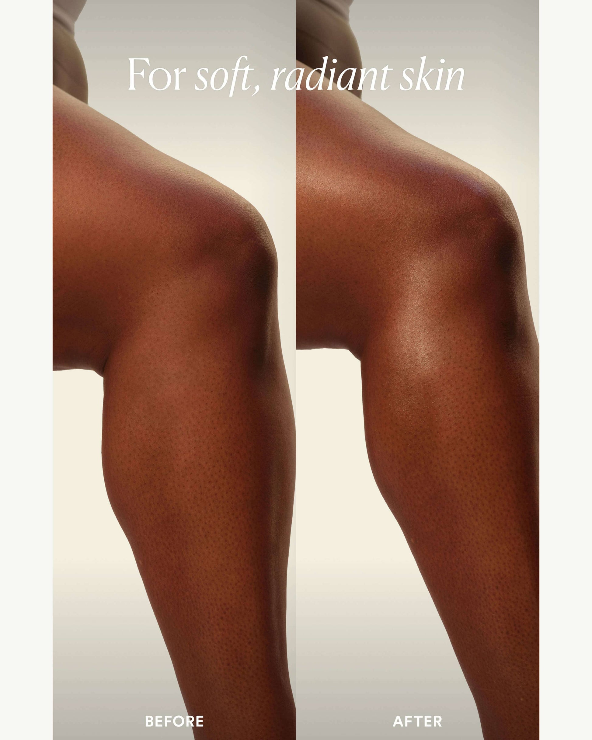 OSEA Dream Bio-Retinol Body Serum before and after body skincare results image
