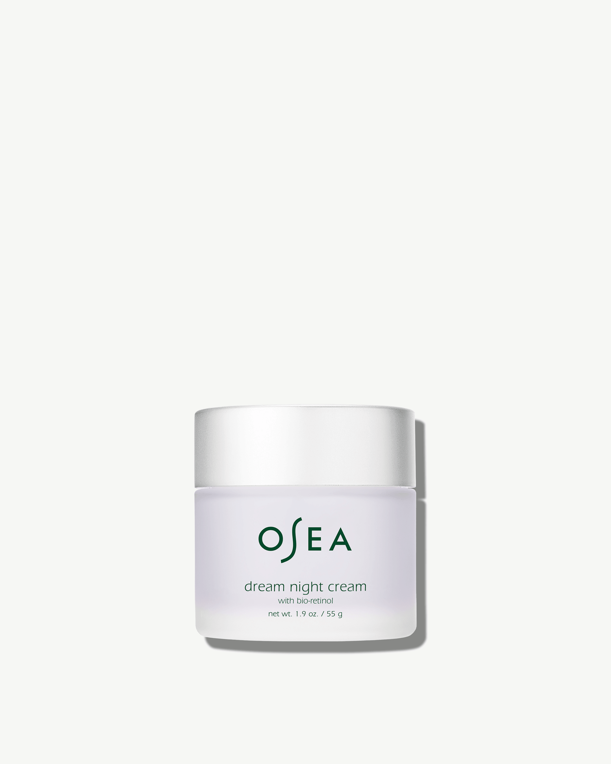 OSEA Dream Night Cream with Bio-Retinol product bottle front view for OSEA clean beauty shoppers at My Wrinkles Gone