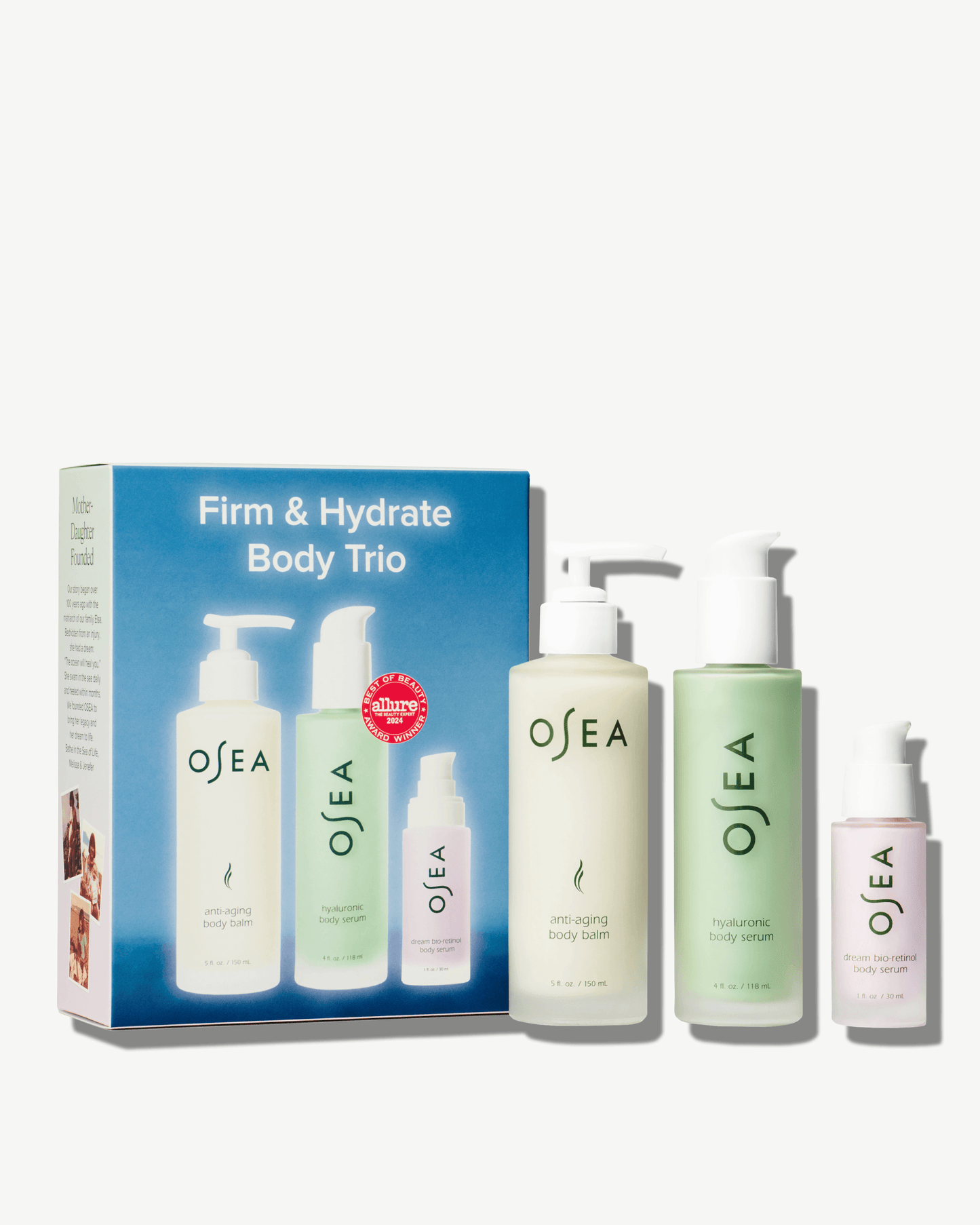 OSEA Firm and Hydrate Body Trio 3-piece clean body care gift set