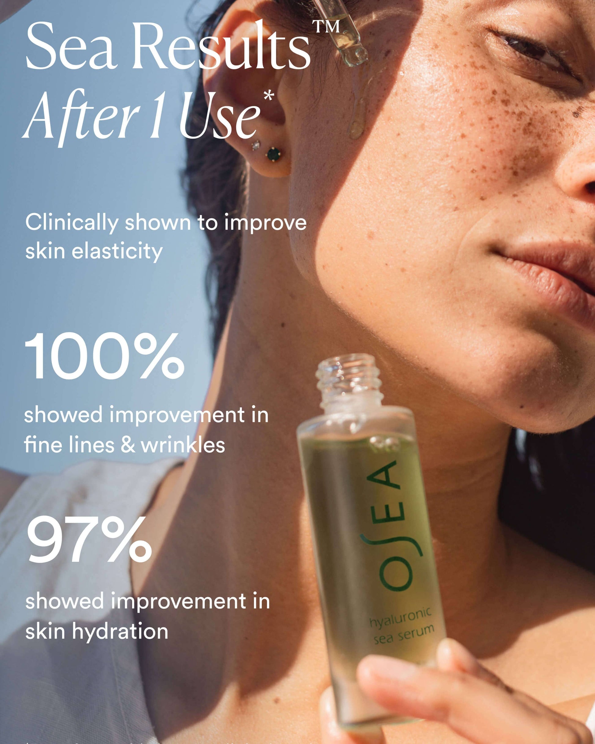 OSEA Hyaluronic Sea Serum clinical benefits for hydration firmness and fine lines