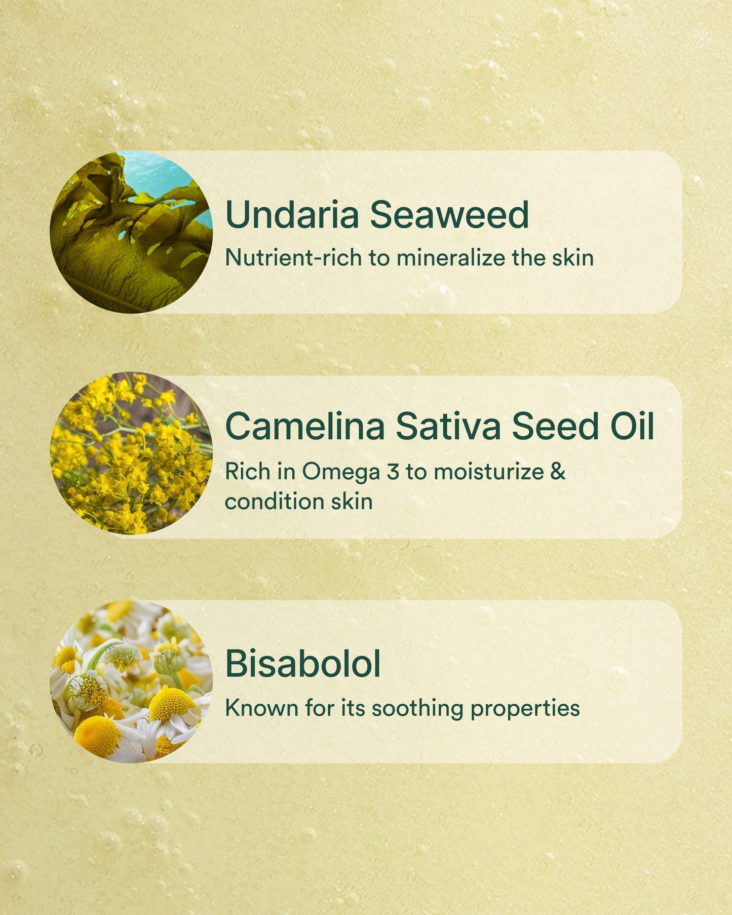 OSEA Ocean Wave Cleanser ingredients with Undaria seaweed and botanical oils