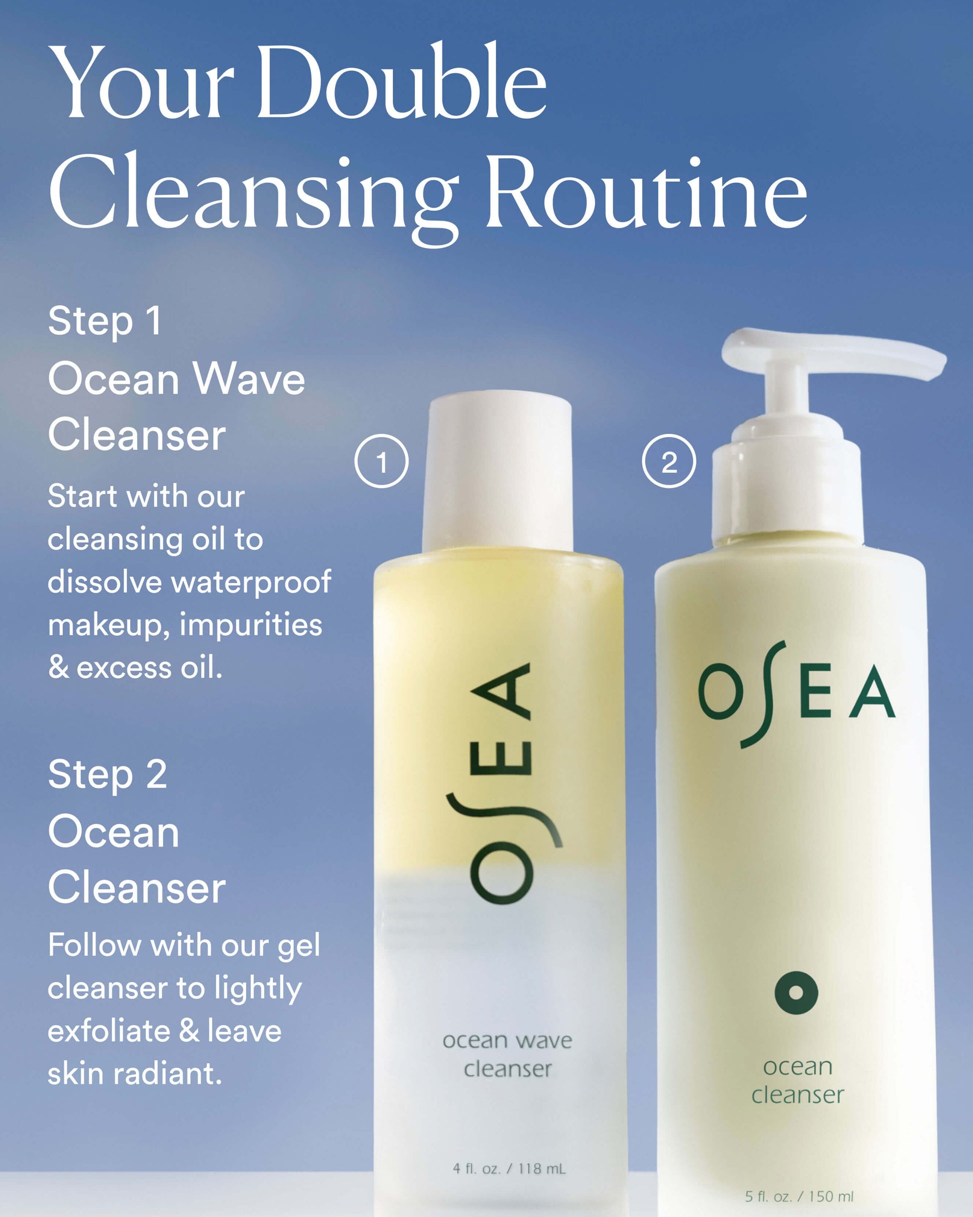OSEA Ocean Wave Cleanser clean beauty skincare regimen image