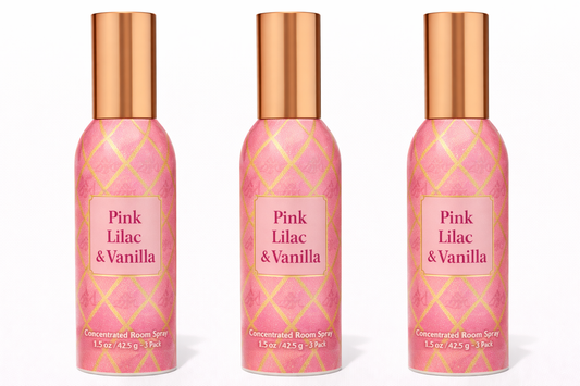 Pink Lilac & Vanilla Room Spray 3-Pack | Long-Lasting Home Fragrance