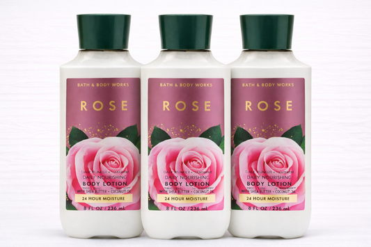 ROSE BODY LOTION 8 OZ 236 ML PACK OF 3 Bath & Body Works Body Lotion 3-Pack – 8 oz Each | My Wrinkles Gone