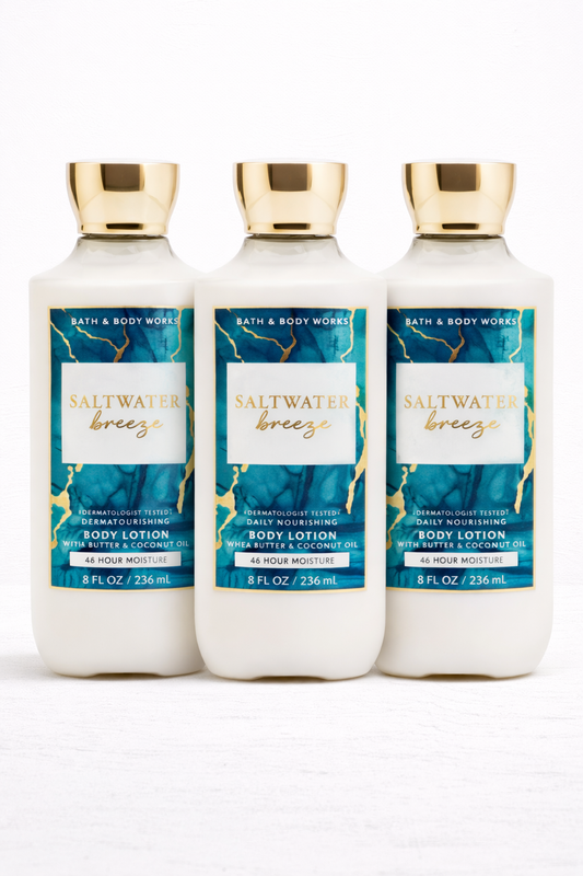 SALTWATER BREEZE BODY LOTION 8 OZ 236 ML PACK OF 3 Bath & Body Works Body Lotion 3-Pack – 8 oz Each | My Wrinkles Gone