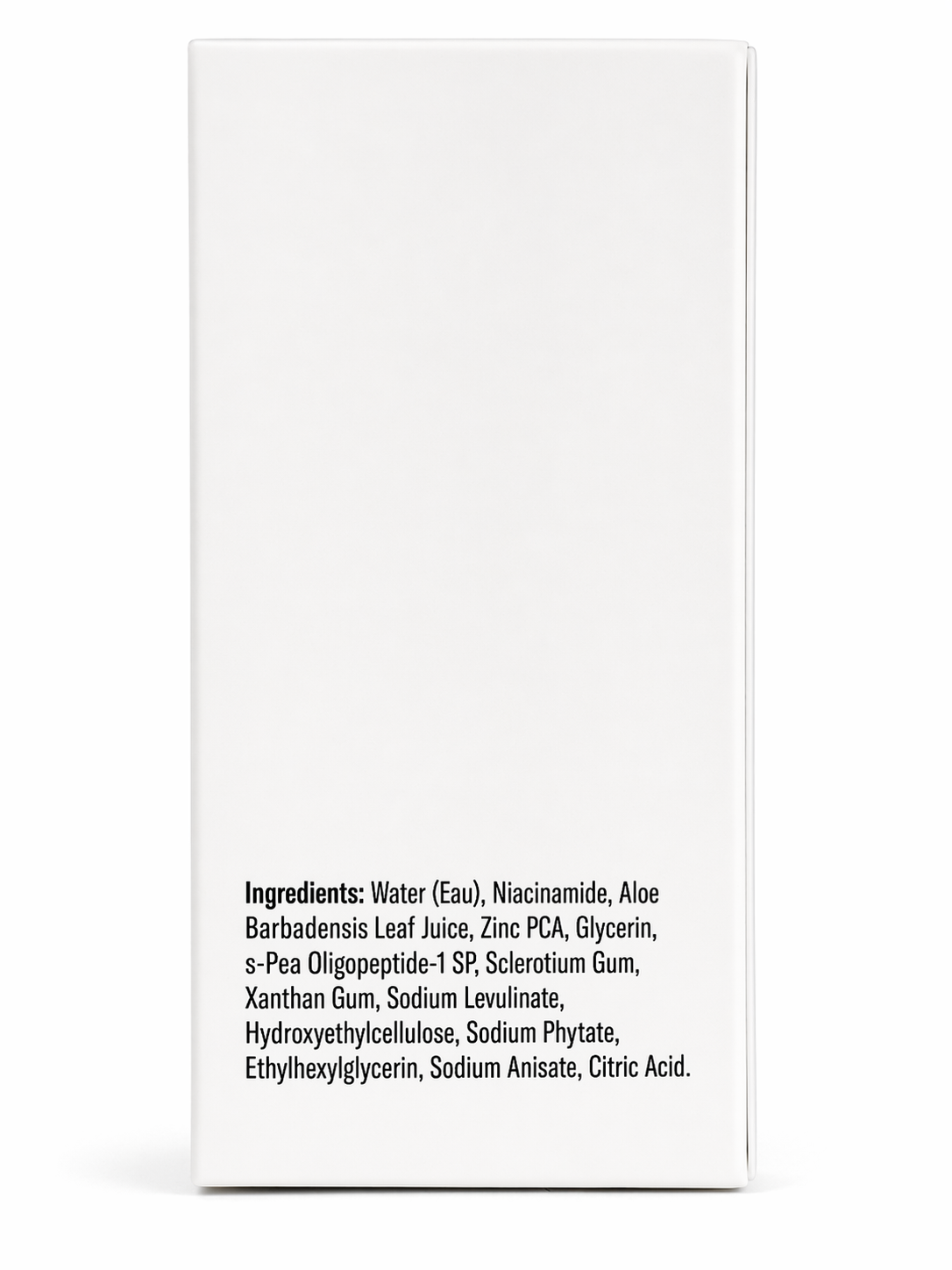 ACURE AI Peptide Serum Ingredients Side Packaging Climate Neutral Certified Clean Skincare Niacinamide Peptide Serum
