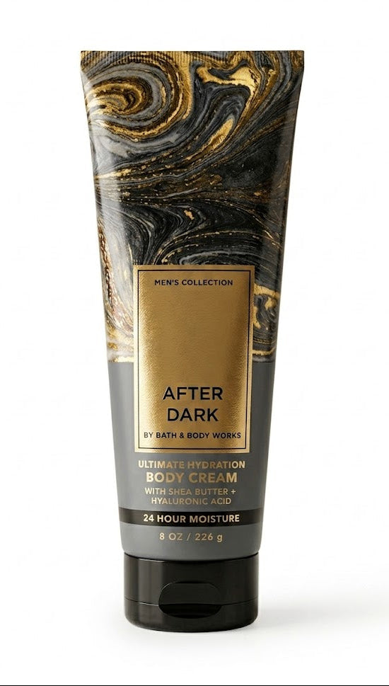 After Dark Bath & Body Works Men’s Body Cream 8 oz rich masculine fragrance hydrating lotion with shea butter and hyaluronic acid men’s skincare
