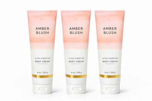 AMBER BLUSH Body Cream 8 oz (Pack of 3) | Ultra Moisturizing