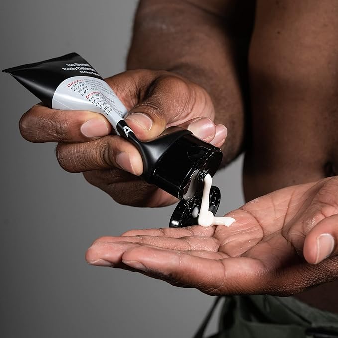 Anthony No Sweat Body Defense lifestyle grooming image showcasing premium anti-chafing skincare for sports, gym, and active men.
