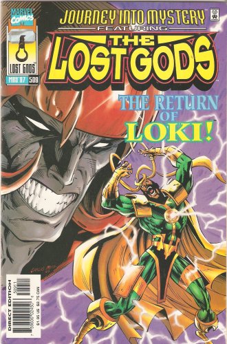 Front cover of Journey into Mystery #509 — The Lost Gods, published by Marvel Comics, 1997, mint condition ungraded collectible comic book