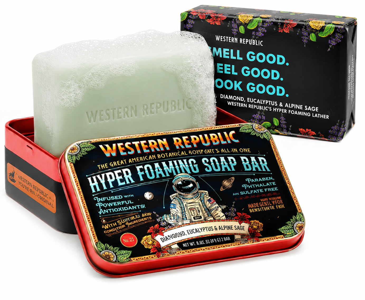 Western Republic Birchwood, Eucalyptus & Sage Soap 2-Pack