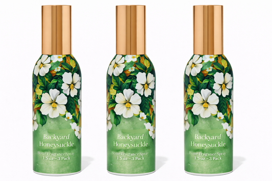 Backyard Honeysuckle Room Spray 3-Pack | Long-Lasting Home Fragrance