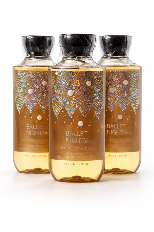 Body Wash Pack of 3 – BALLET NIGHTS 10 FL OZ / 295 ML | SHOWER GEL – Gentle Daily Cleanser – 10 fl oz Each