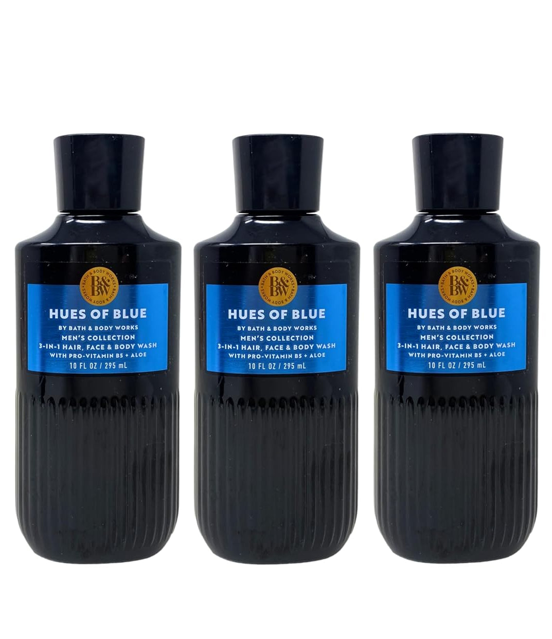 HUES OF BLUE Bath & Body Works Body Wash 3-Pack - 10 oz Each 