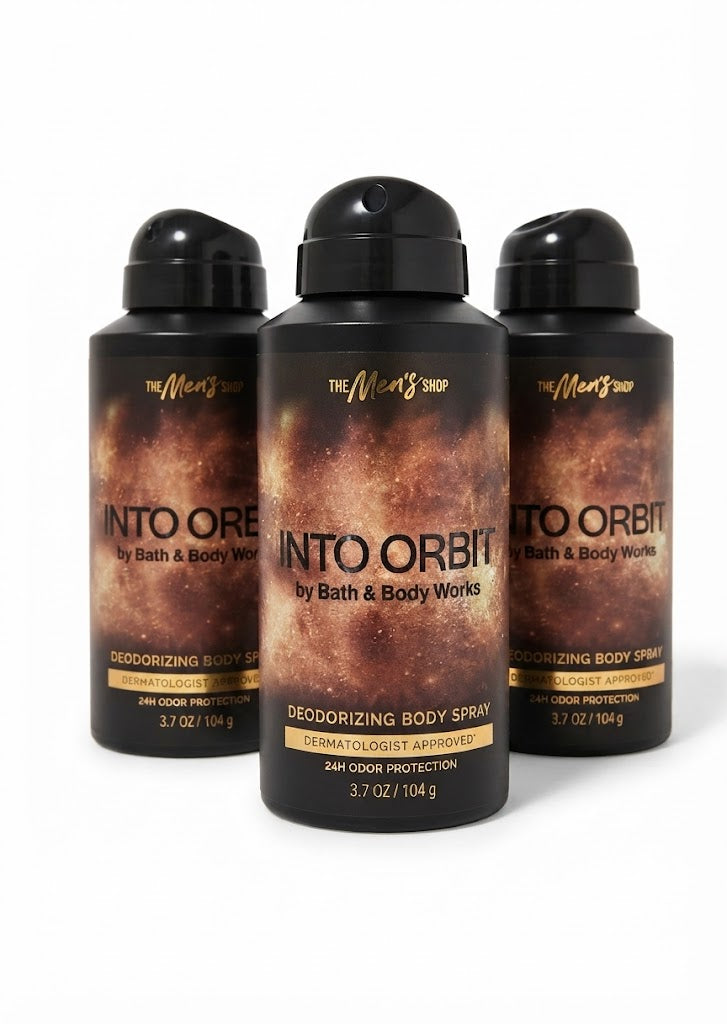 Bath & Body Works INTO ORBIT deodorizing men’s body spray 3-pack, 3.7 oz each