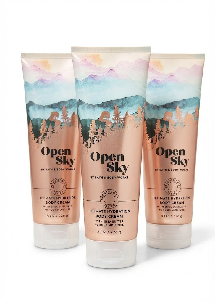 Bath & Body Works OPEN SKY Ultimate Hydration Body Cream 3-pack, 8 oz each