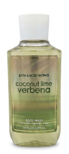 Bath & Body Works COCONUT LIME VERBENA Body Wash 10 oz single bottle with pro-vitamin B5 and aloe
