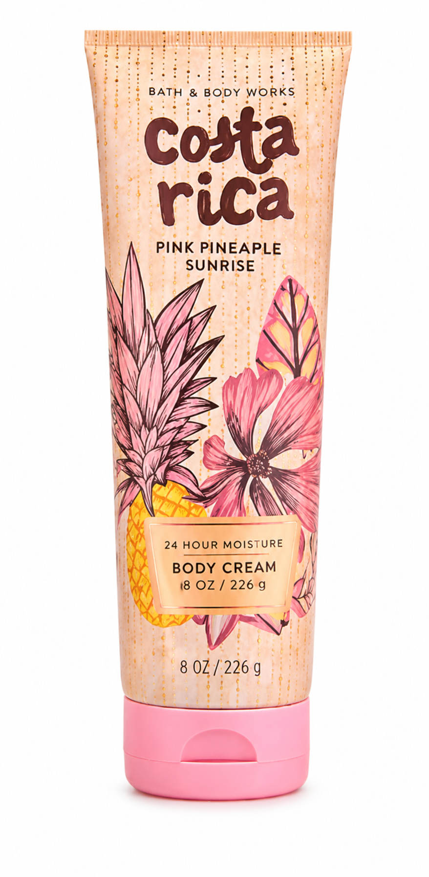 Bath & Body Works COSTA RICA Pink Pineapple Sunrise body cream 8 oz tropical moisturizing cream pineapple scent