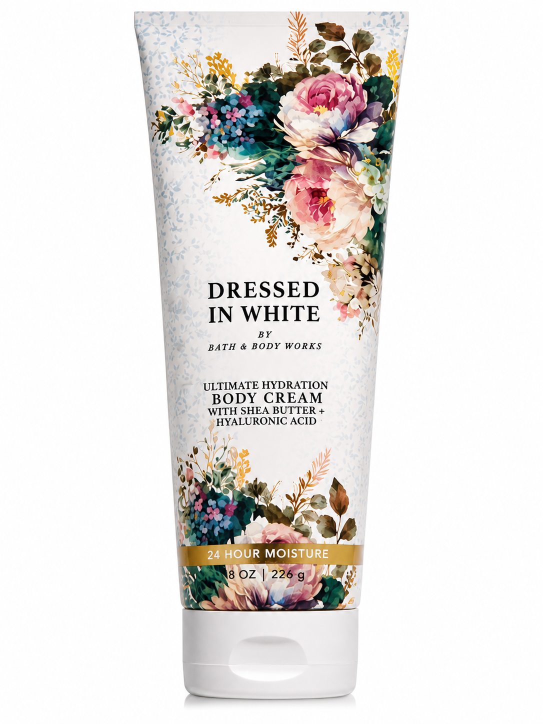 Bath & Body Works DRESSED IN WHITE body cream 8 oz hydrating floral lotion women