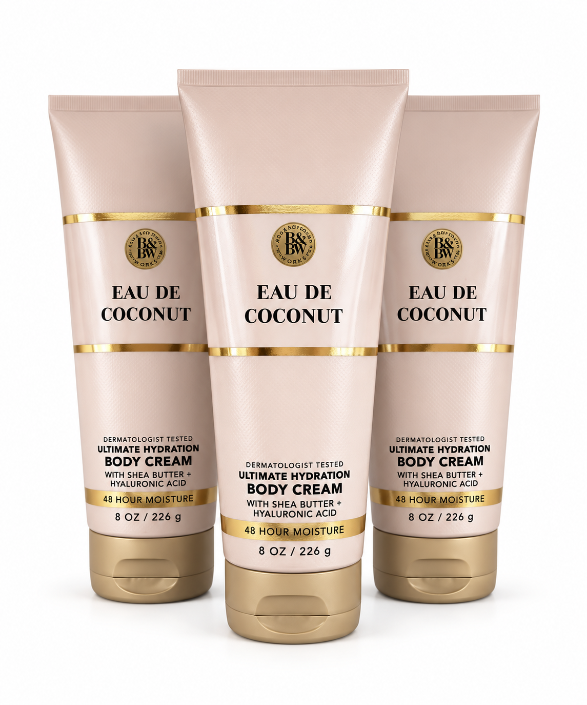 Bath & Body Works Eau de Coconut Ultimate Hydration Body Cream 8 oz 3 pack