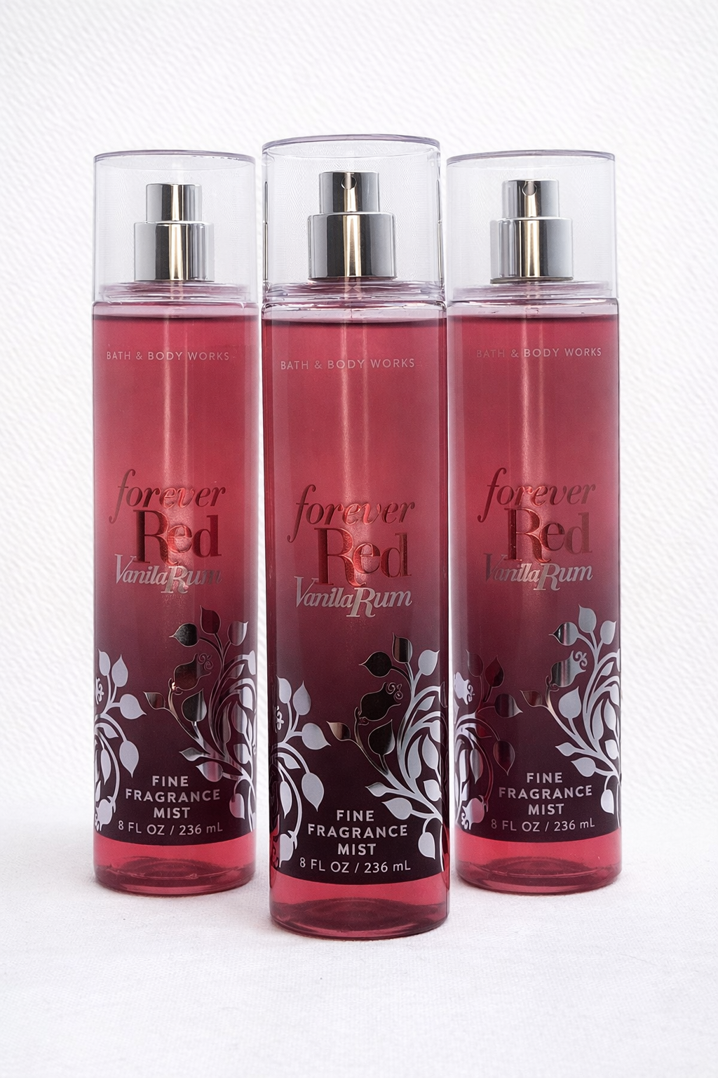 FOREVER RED VANILLA RUM FINE Bath & Body Works Fragrance Mist 3-Pack – 8 oz Each | My Wrinkles Gone