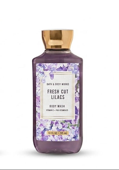 Bath & Body Works Fresh Cut Lilacs body wash 10 oz gentle cleansing shower gel floral lilac fragrance daily use