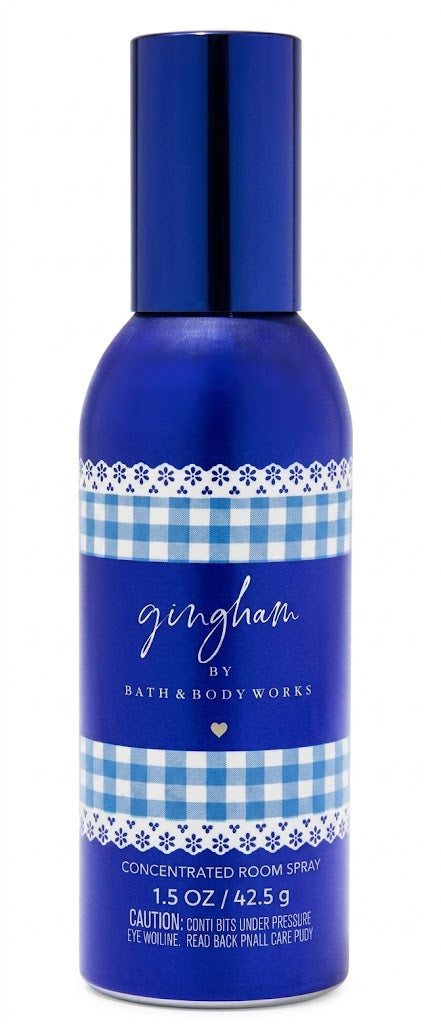 Bath & Body Works GINGHAM room spray 1.5 oz air freshener fresh clean scent home fragrance spray